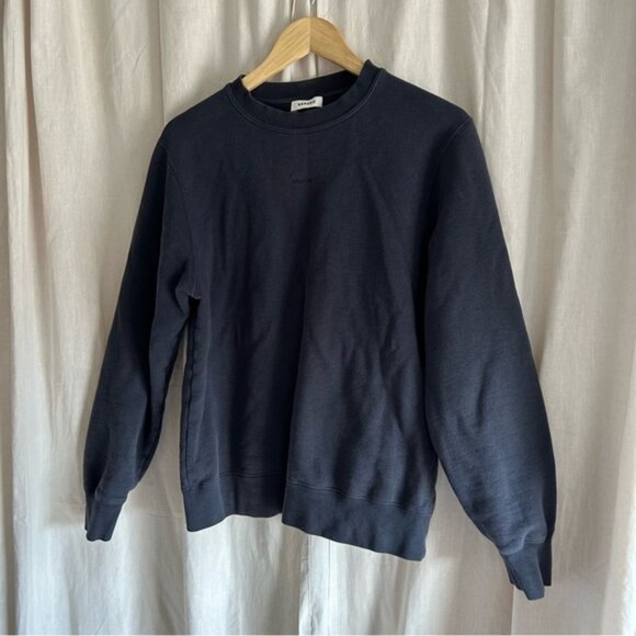 Sandro Crewneck Logo Sweatshirt Midnight Blue S - Picture 4 of 8